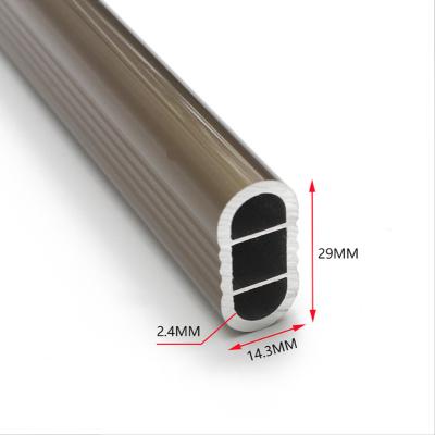 China Modern Factory Supply Furniture Direct Oval Aluminum Thickened Wardrobe Hanging Rod for sale