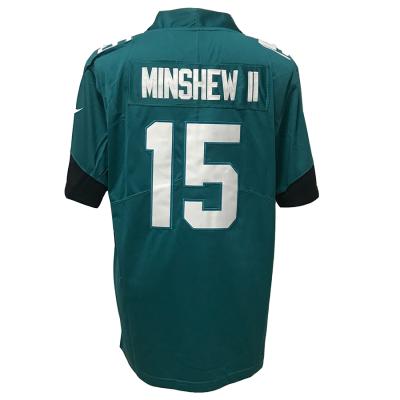 China Hot Sale Men's Cheap American Football Jersey Breathable Soccer Jerseys #15 Gardner Minshew II for sale