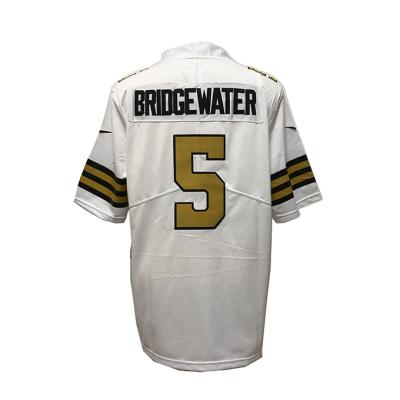 China Breathable New #5 Bridgewater Men's American Football Wear Soccer Jersey High Quality Soccer Jersey for sale