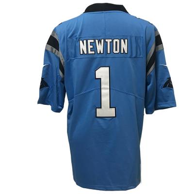 China Breathable Wholesale Custom American Football Jersey #1 Cam Newton High Quality American Football Wear Soccer Jersey for sale