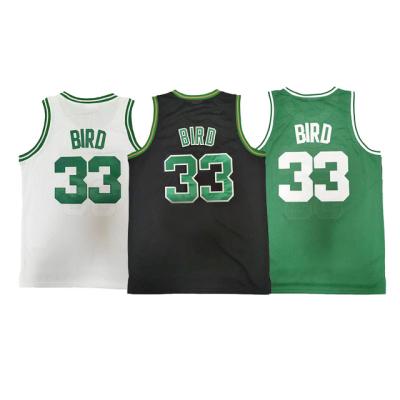 China Best Breathable Basketball Tank Top 33# Larry Bird Design Custom Name Mens Basketball Tank Top for sale