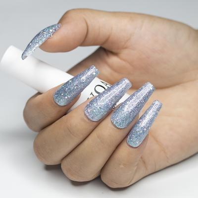 China Wholesale Rubber Nails Gel Glitter Colors Manicure Diamond Silver Soak Off Nail Gel Polish for sale