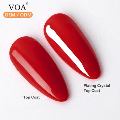 China Nail Salon Nail Art Super Shine Tempered Uv Gel Nail Polish Crystal Clear Super Shiny High Luster Clear Top Coat for sale