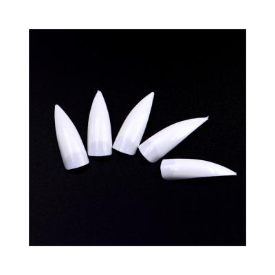 China Eagle Claw False Art Tips French Extra Long Clear Acrylic Nails Curved Sharp Extended Nails for sale