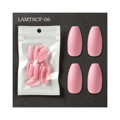 China 24pcs/box Pigtails Full Cover Multicolor French Artificial Nails Shape Tips False Nails for sale