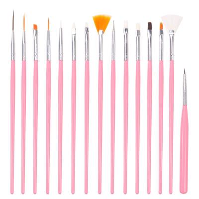 China Professional Salon Effect Nail Art Paint Colorful Acrylic Rod Brush Flower Stain Cut Pen for sale