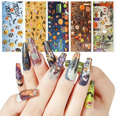 China Custom Nail Art Christmas Halloween Starry Paper Color Holiday Decors Nail Salon Effect Nail Stickers for sale