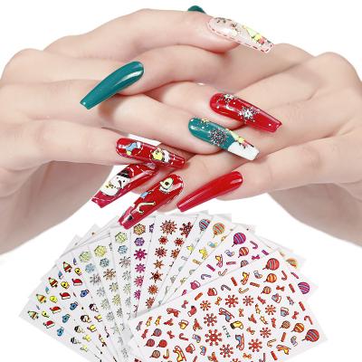 China Hot Sale Salon Effect Diy Fashion Bling Christmas Party Snowflake Art Stickers Nail Tree Festival Decoration for sale