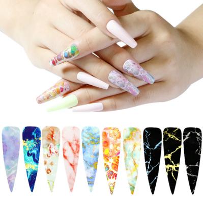 China Fruit ultra-thin popular starry paper pure color printing salon effect leopard nail sticker blooming decals for sale