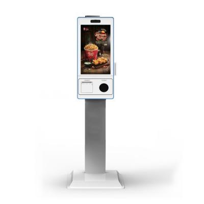 Cina Cateen Food Pos Check Out Kiosk Touch Screen Self Service Chiosco di ordinazione con stand in vendita