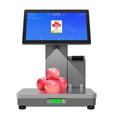 China 15 kg capaciteit POS weegschaal Automatische identificatie POS weegmachine Te koop