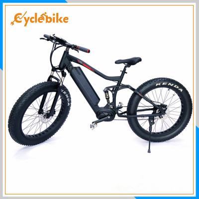 China 48V 500w Mid Drive Motor Kenda Tire Electric Fat Bike With 36v 10.4ah Samsung Lithium Battery for sale