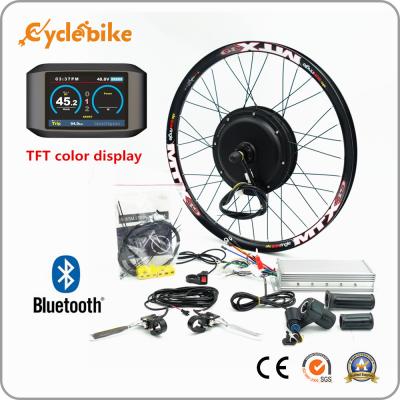 China 48V / 72v 3KW Hub Motor Electric Bike Kit , TFT LCD Disc Brake Rear Wheel for sale