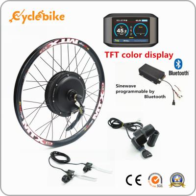 China Equipo eléctrico de la conversión del motor del equipo/eje de la bici de Bluetooth 72v 3000w con la batería de litio en venta