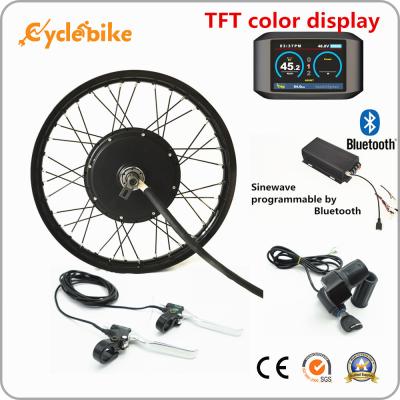 China motor sin engranaje sin cepillo del eje del equipo eléctrico de la bici de 72v 5000W con las baterías/la exhibición de color TFT en venta