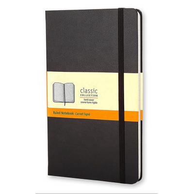 China Custom Classic Hardcover Notebook Large 5x 8.25 Hard Cover Ordered Lined Black Spiral Notebook for sale