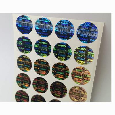 China Warranty Anti-Counterfeiting Custom Round Seals And Make Security Hologram Stickers for sale