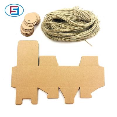 China Recycled Materials Custom Printed Kraft Paper Brown Recycled Corrugated Gift Box For Wedding Favors Baby Shower Birthday Party for sale