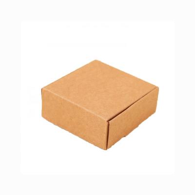 China Recyclable Custom Small Kraft Paper Gift Wrapping Box Kraft Paperboard Handmade Soap Candy Box for sale