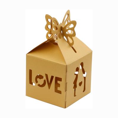 China Recyclable Wedding Gift Boxes Set Of 50 Easy To Assemble Wedding Favors Gift Wrap Boxes For Guests Snack Candy for sale