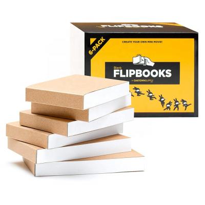 China Blank Flip Book Animation Kit Gift for Kids, Mini Blank Flipbooksfor Sketching, 6 Pack Comic Book Creation for sale