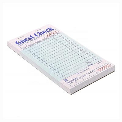 China Custom Office Guest Checkbook For Hotel And Restaurant With 15 Lines 10 Pound Pack for sale