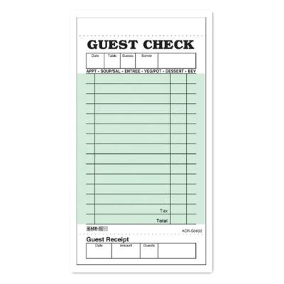 China Business Guest Checkbook Pads Single Part Perforated White 6.75X3.4 Inch for sale