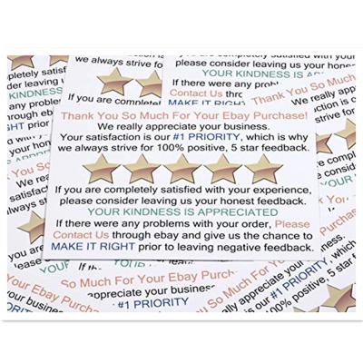 China U.S. Custom Thank You for Your Purchase and Return Request Instructions Cards for Ebay Business Sellers for sale