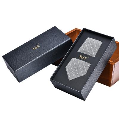 China 95% Wool Solid Color Cashmere Wool Tie And Pocket Square Sets With Gift Box for sale