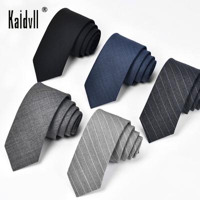 China Wholesale Running Men's Necktie Solid Color Skinny Logo Wool Woven Tie Premium Quality 148X7X3.5CM for sale