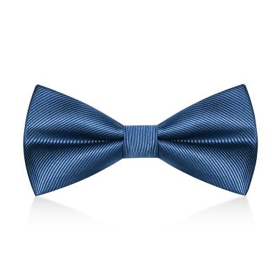 China High Quality Wedding Groom Dobby Fashion Working Party Banquet Dress Blue Bow Tie For Male for sale