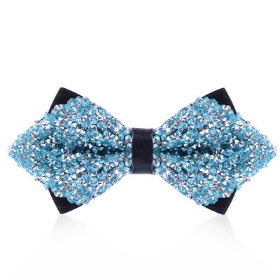 China Luxury Handmade Diamond Bow Tie Man Sky Star Water Dobby Supplier For Wedding Banquet Party for sale