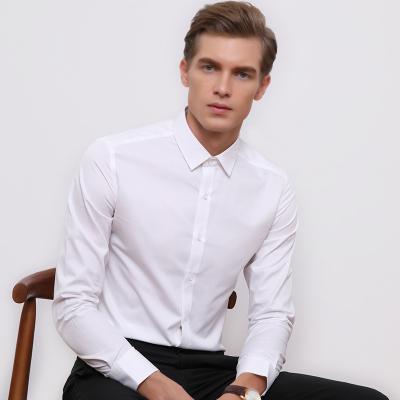 China Autumn 100% Long Sleeve Anti-pilling Cotton Plain Plaid Collar Button Shirts Men's Blouses And Shirts for sale