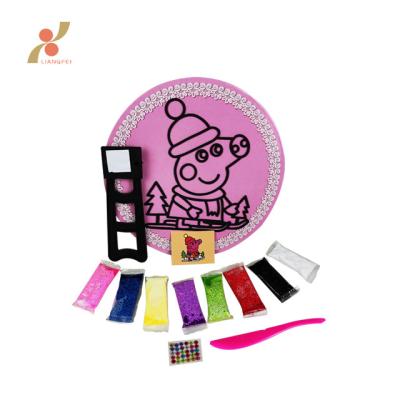 China DIY cute kids toys beads mud on hardpaper board for sale