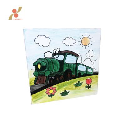 China DIY Educational Cute Little Train Printed Canvas for sale