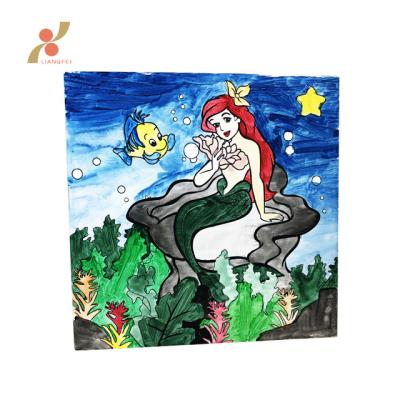 China Custom Cartoon Princess Educational Children Printed Canvas for sale