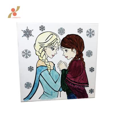 China Custom Educational Cartoon Sister Gifts Educational Toys Children Printed Canvas for sale