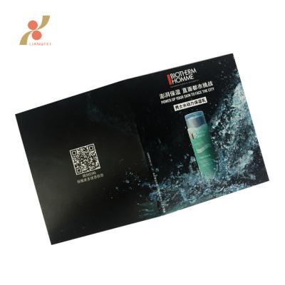 China Environmental Protection Customized Logo Men Introduction Cosmetic Paper Card With Logo for sale