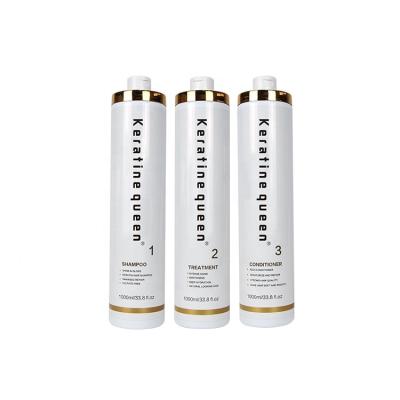 China Professional Wholesale Color-protecting Protein Keratin Straightening Brazil Hair Treatment Set for sale