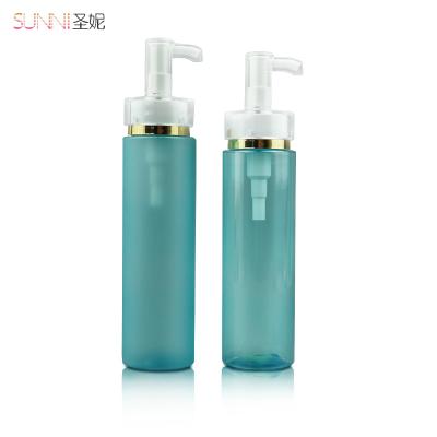 China Blue Cosmetic 180 Refill 200ml Shampoo Product And Conditioner Bottles Containers Bottle Shampoo Pump Bottles For Skin Care for sale