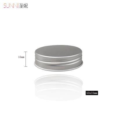 China Spill No No Spill Cap Aluminum Silver Metal Tin Cans Screw Top Lid For Bottle for sale