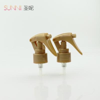 China Guangzhou Applications Factory PP Gold Material Wide Color Plastic Sanitizer Mini Liquid Trigger Sprayer for sale