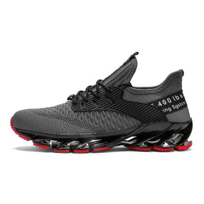 China CUSHIONING Fashion Casual Breathable Fish Scale Mesh Woven Running Shoe Sneakers Mens Jogging Shoes Autumn Zapatos de correr for sale