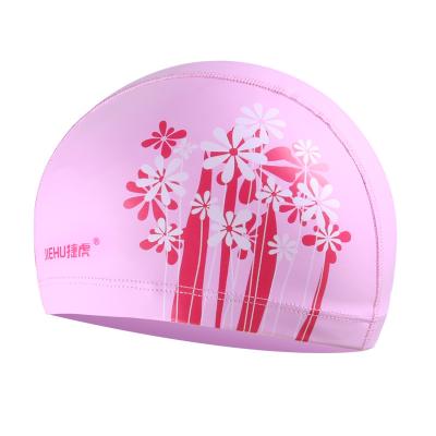 China Waterproof, Breathable And Comfortable Customized Waterproof PU Coated Adult Swim Cap for sale