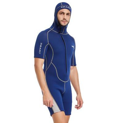 China 2021 New 3MM Short Sleeve Waterproof Anti-UV Front Zipper Thermal Protection Against Sun Swimsuit Diving Wetsuits for sale