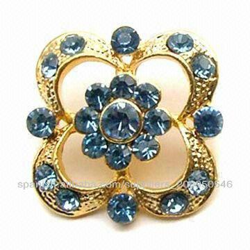 China Fashion Viable Wedding Decorative Pearl and Rhinestone Buttons Wholesale Rhinestone Buttons en venta