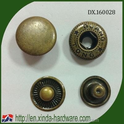 China Sustainable Custom Gold Press Metal Snap Button en venta