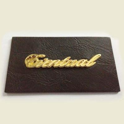 China High Quality Fashion Design Metal Garment Sustainable Leather Label Genuine Leather Patches for sale