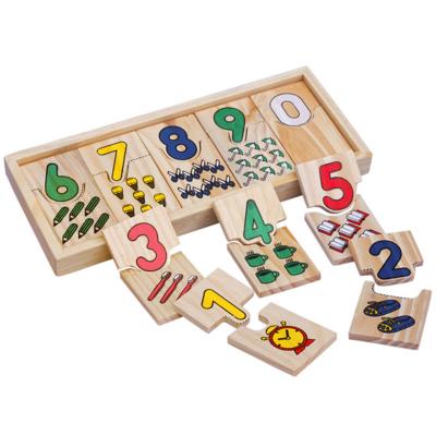 China Wholesale Eco-friendly Material Kids Toy Wooden Learning Educational Matching Plate Kids Cartoon Wooden Montessori Puzzle for sale