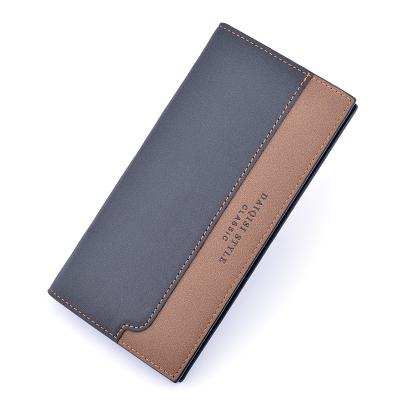 China 2021 high quality wholesale fashion color leather waterproof black wallets for men for sale